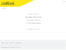 Tablet Screenshot of cre8tives.org